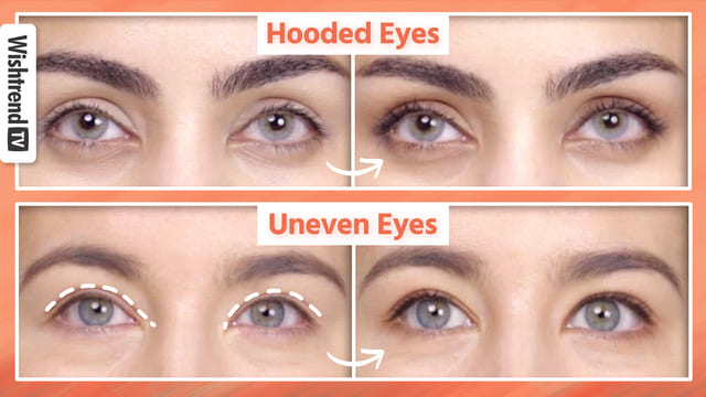 Find Your Eye shape! Eye Makeup Tutorial for Hooded eyes, Uneven eyes