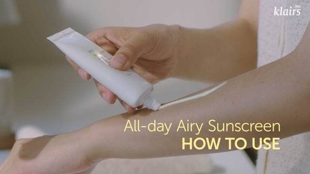 How To Use Sunscreen | dear, Klairs All Day Airy Sunscreen