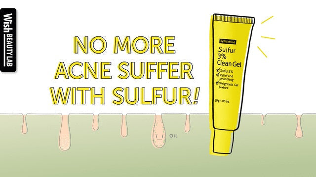 How does the By Wishtrend Sulfur 3% Clean Gel reduce and prevent acne?