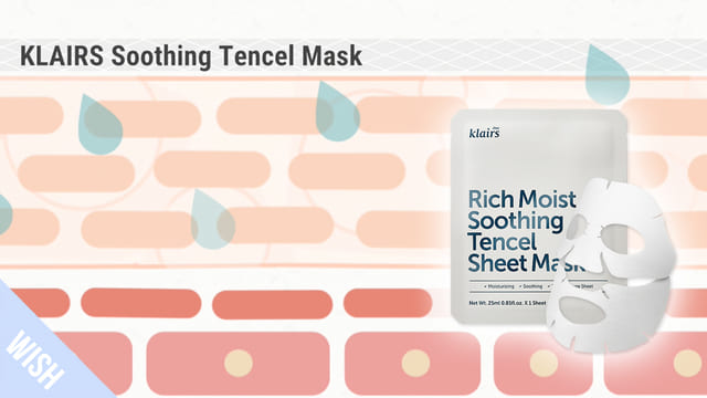 How does the KLAIRS Soothing Tencel Sheet Mask strengthen the skin's barrier?