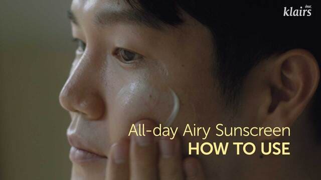 How to Use Sunscreen | dear, Klairs All Day Airy Sunscreen | SPF50+ PA++++
