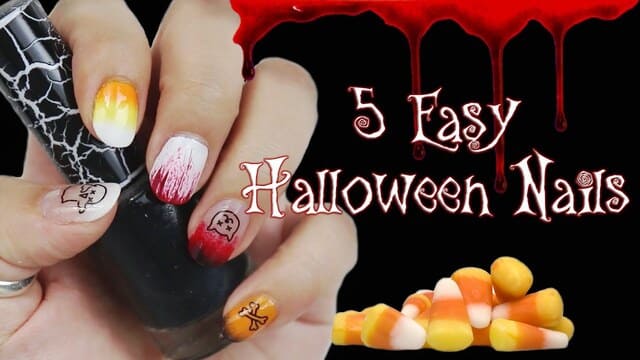 Halloween Nail Art | 5 Easy Nail Designs! | Wishtrend