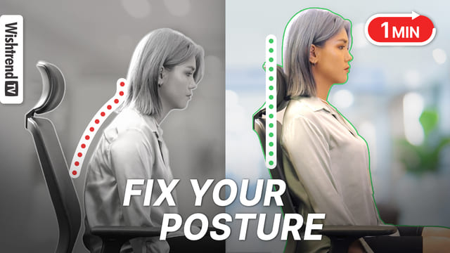 Proper Sitting Posture & Stretching Tips For Balance | 1 Min Glow Up Project