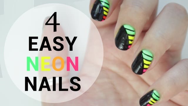 Wish Salon | Simple Summer Nail Art, 4 Easy Neon Nails