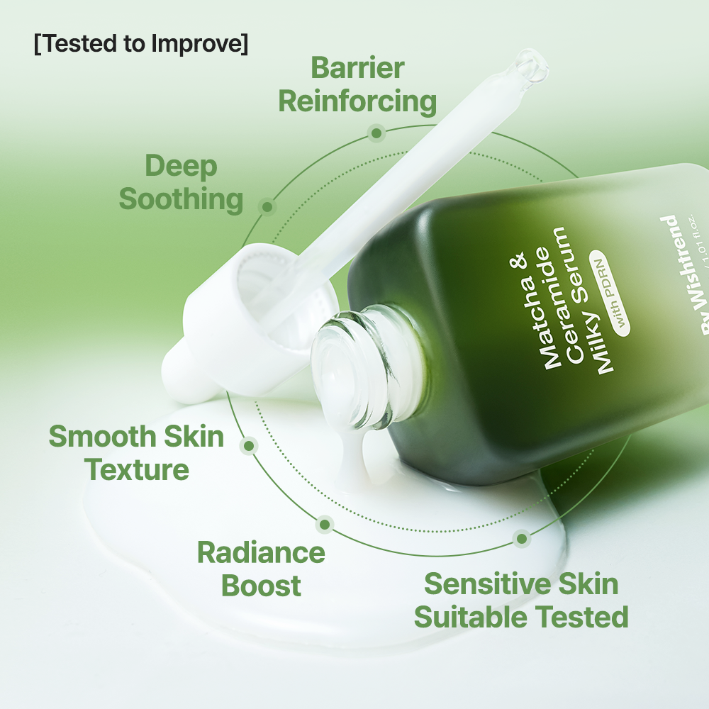 Matcha & Ceramide Milky Serum - BY WISHTREND | Wishtrend