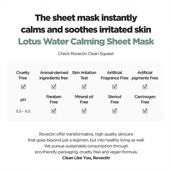 Lotus Water Calming Sheet Mask